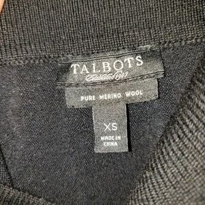 Talbots Black, A-line  midi skirt